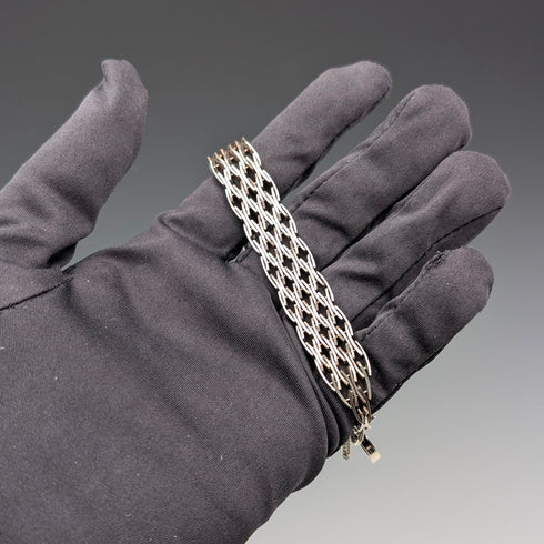 1976 年英國復古純銀門手鍊 27 克 LC