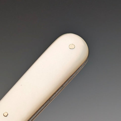 1905年 英国アンティーク 白蝶貝ハンドル 純銀ボタンフック Francis Howard