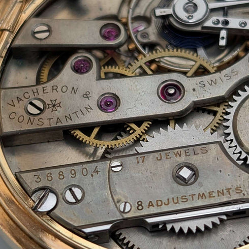 1915年頃 アンティーク ヴァシュロン・コンスタンタン 懐中時計 K14金無垢ケース J.E.Caldwell 動作良好