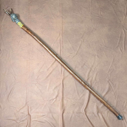 ヴィンテージ ブラウンシャフト ラビットヘッドハンドル ステッキ 杖 110cm