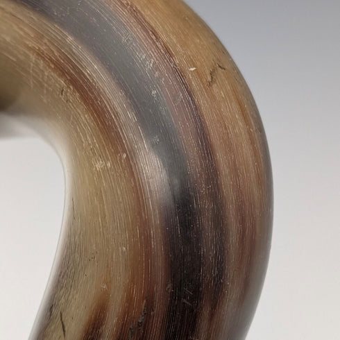 ヴィンテージ ホーンクロップハンドル 純銀装飾 ステッキ 杖 85cm