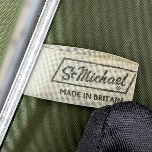 英国ヴィンテージ 小型アンブレラ 樹脂製ハンドル グリーン 63cm St Michael