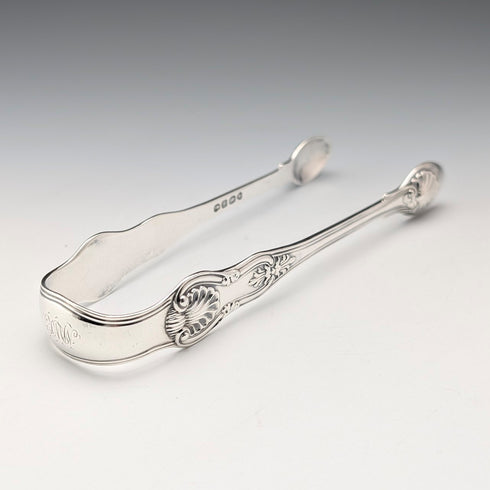 1827年 英国アンティーク 純銀製シュガートング 64g WC