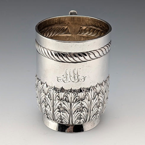 1894年 英国アンティーク 純銀製 マグカップ 141g Josiah Williams & Co