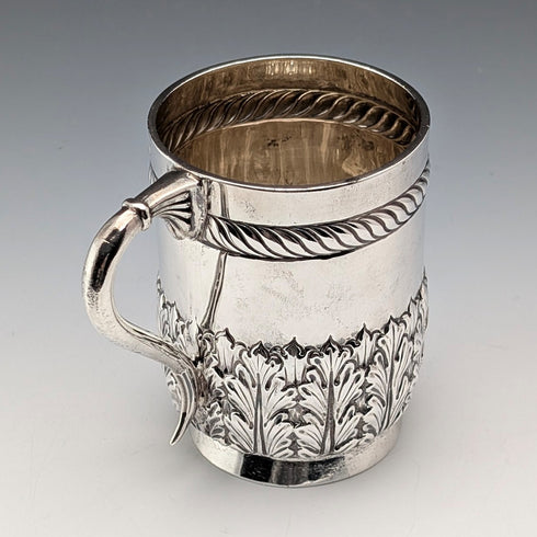 1894年 英国アンティーク 純銀製 マグカップ 141g Josiah Williams & Co