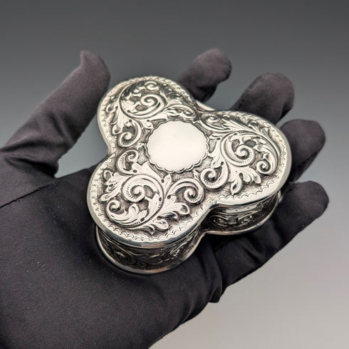 1900 年英國古董純銀戒指盒 103 克約翰愛德華威爾莫特