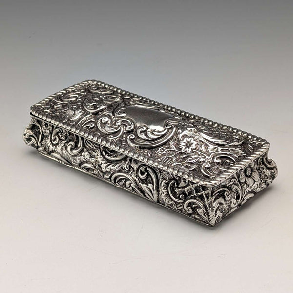 1895 British antique sterling silver box 75g Henry Charles Freeman
