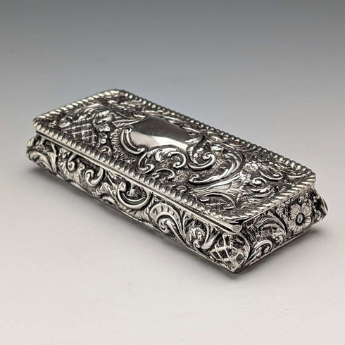 1895 British antique sterling silver box 75g Henry Charles Freeman