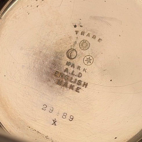 ヴィンテージ ファンシーダイヤル 懐中時計 金張りデニソンケース 動作良好