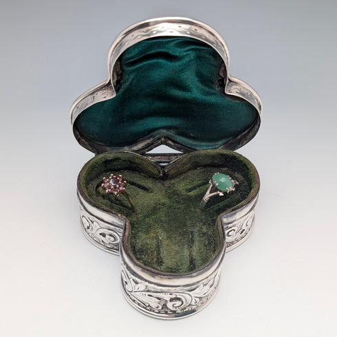 1900 年英國古董純銀戒指盒 103 克約翰愛德華威爾莫特