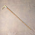 1901 British antique bamboo shaft L-shaped antler handle pure silver decoration walking stick 81cm