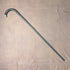 1923 British antique gentleman's curved handle pure silver decorated walking stick, 94cm, Kendall & Sons