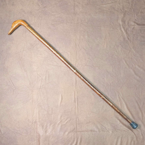 Vintage Brown Shaft Duck Head Handle Travel Walking Stick 91cm