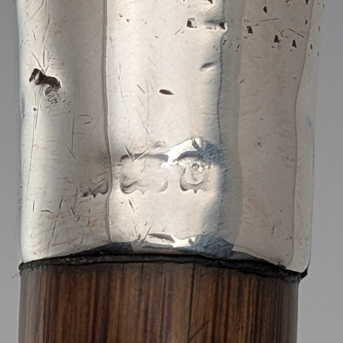 1902年 英国アンティーク 純銀クラッチハンドル ステッキ 杖 88cm J Howell&Co