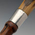 1901 British antique bamboo shaft L-shaped antler handle pure silver decoration walking stick 81cm
