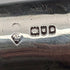 1901 British antique bamboo shaft L-shaped antler handle pure silver decoration walking stick 81cm