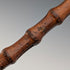 1901 British antique bamboo shaft L-shaped antler handle pure silver decoration walking stick 81cm