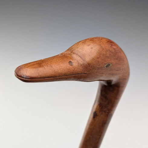 復古棕色軸豆豆頭手柄旅行拐杖 91 厘米