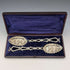 Late 19th Century British Antique Silver Plate Berry Spoons Pair in Case