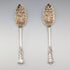 Late 19th Century British Antique Silver Plate Berry Spoons Pair Walker & Hall with Case