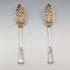 Late 19th Century British Antique Silver Plate Berry Spoons Pair Walker & Hall with Case