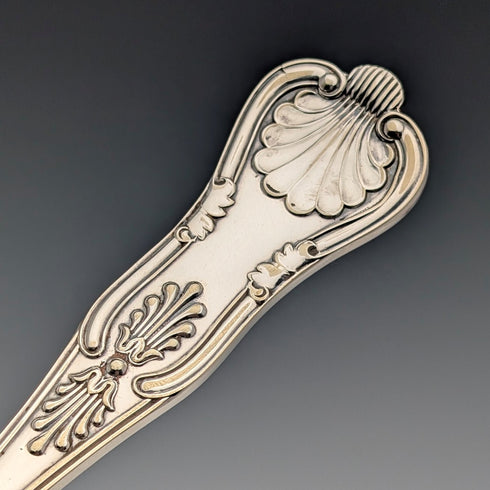 Late 19th Century British Antique Silver Plate Berry Spoons Pair Walker & Hall with Case