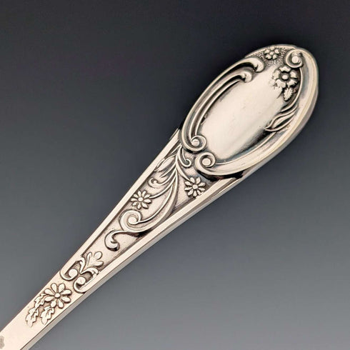 Late 19th Century British Antique Silver Plate Serving Cutlery Pair in ABS Case