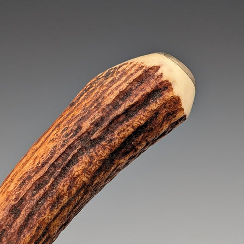 British Vintage Antler Handle Steak Cutlery Set of 6 Pairs Lancelott of Sheffield