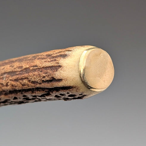 British Vintage Antler Handle Steak Cutlery Set of 6 Pairs Lancelott of Sheffield