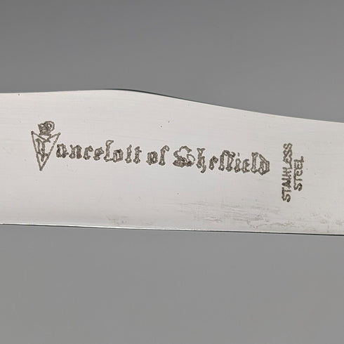 British Vintage Antler Handle Steak Cutlery Set of 6 Pairs Lancelott of Sheffield