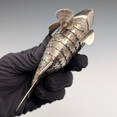 ヴィンテージ シルバープレート製 魚 フィギュリン