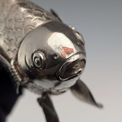 Vintage silver plate fish figurine