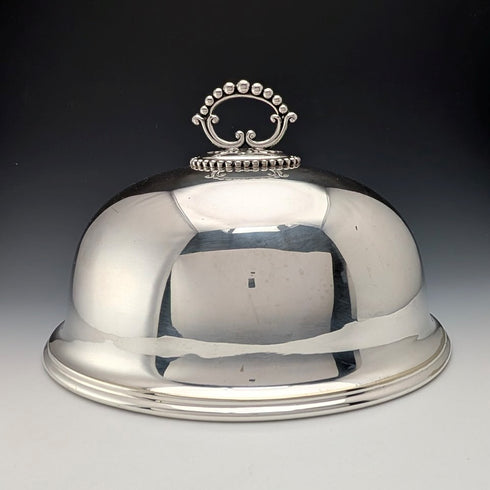 Antique British silver plate small cloche Mappin & Webb