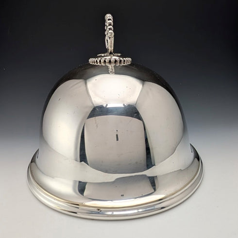 Antique British silver plate small cloche Mappin & Webb