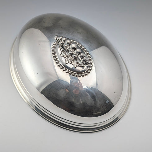 Antique British silver plate small cloche Mappin & Webb