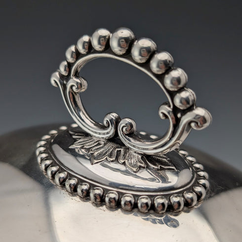 Antique British silver plate small cloche Mappin & Webb