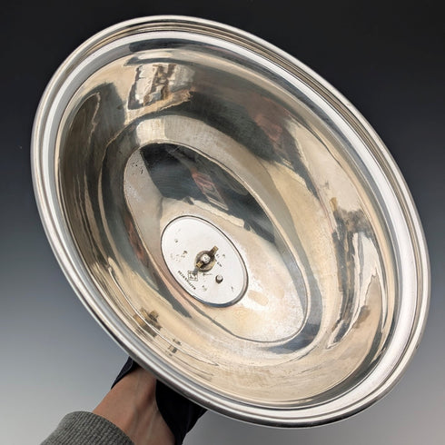 Antique British silver plate small cloche Mappin & Webb