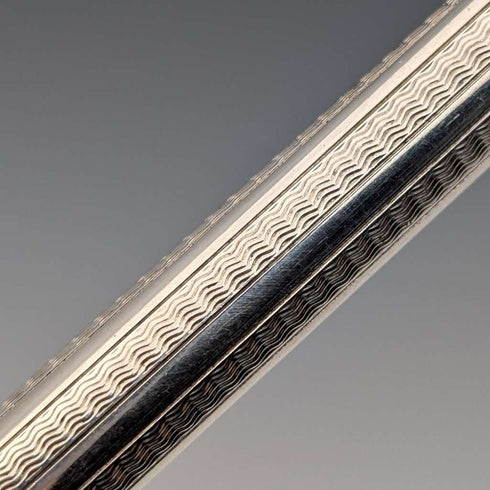 British Vintage Yard O' Red Rolled Silver Push-Pull Pencil