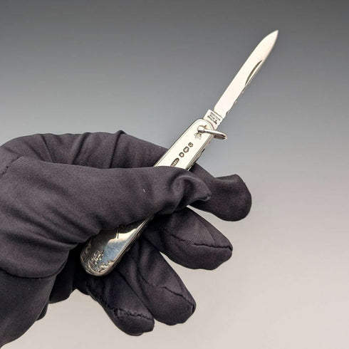 1958 British Vintage Sterling Silver Handle Multi-Tool by George Ibberson