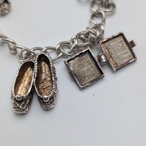 1979 英國復古純銀吊飾手鍊 33 克