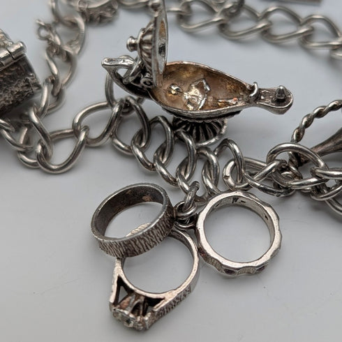 1979 英國復古純銀吊飾手鍊 33 克