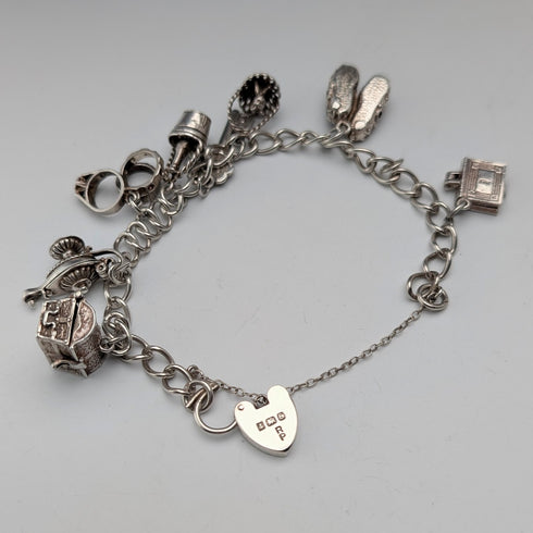 1979 英國復古純銀吊飾手鍊 33 克