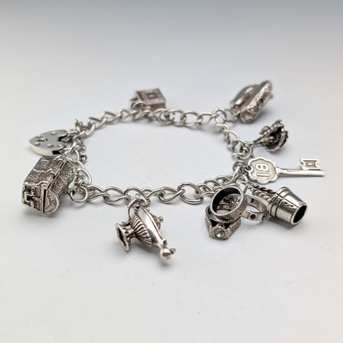 1979 英國復古純銀吊飾手鍊 33 克