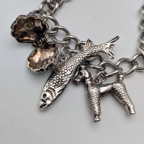 1971 英國復古純銀吊飾手鍊 42 克