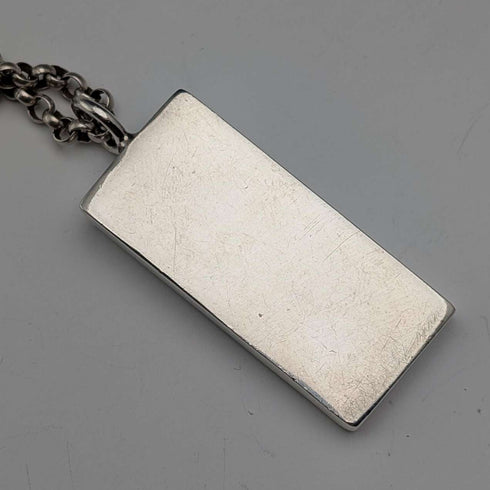 1977 British pure silver Jubilee ingot pendant 31g with pure silver necklace BJK