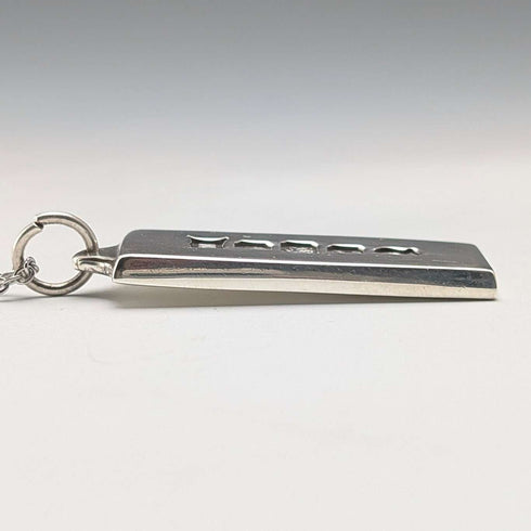 1977 British pure silver jubilee ingot pendant 28g with necklace MPM
