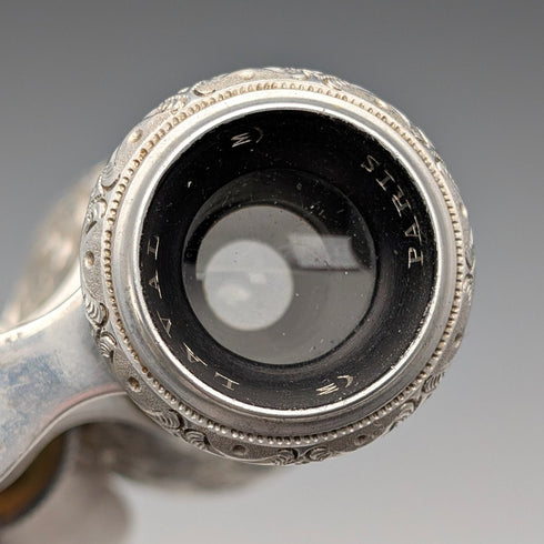 French Antique Floral Opera Glasses Binoculars Laval with Case