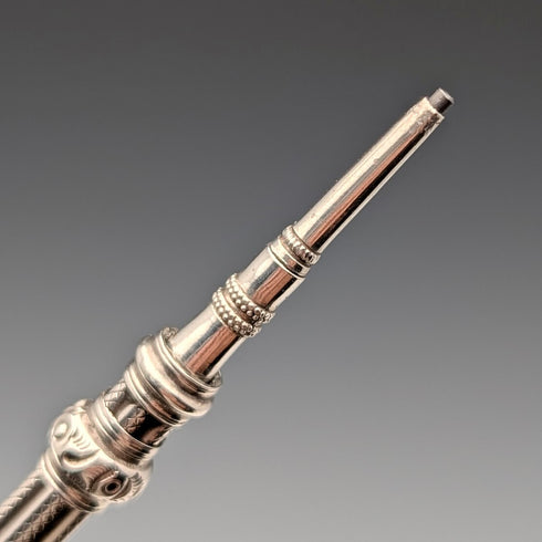 約 1900 年古董銀色自動鉛筆 86-110 毫米