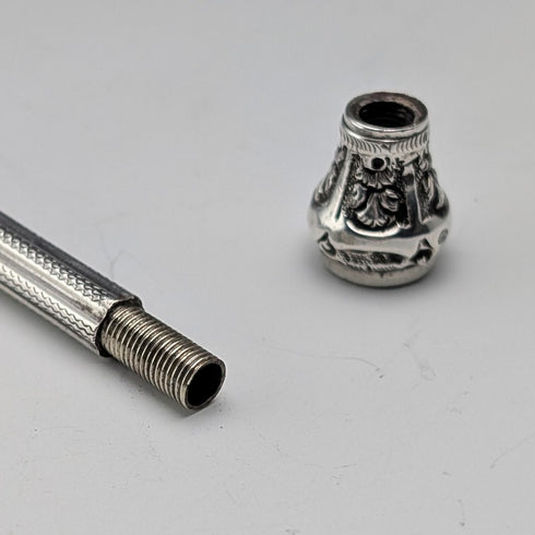 約 1900 年古董銀色自動鉛筆 86-110 毫米