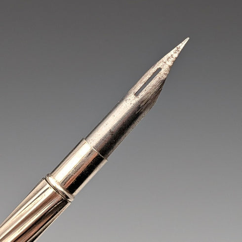 古董鍍銀旅行文具組(沾水筆、小刀)